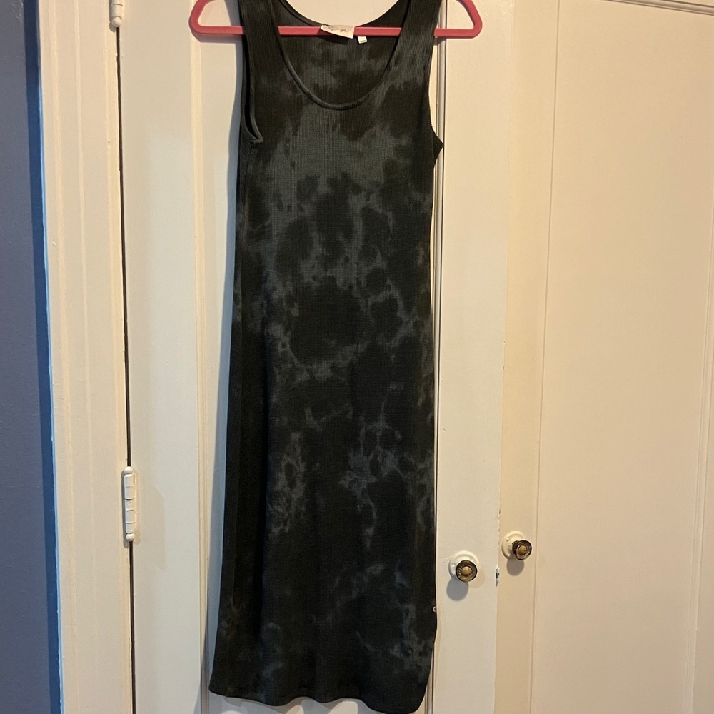 RD Style Black Patterned Midi Dress